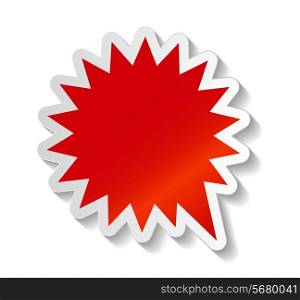 Red Speech Bubbles Stickers Vector Illustration. EPS10