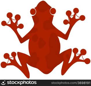 Red Spotted Frog Silhouette Logo