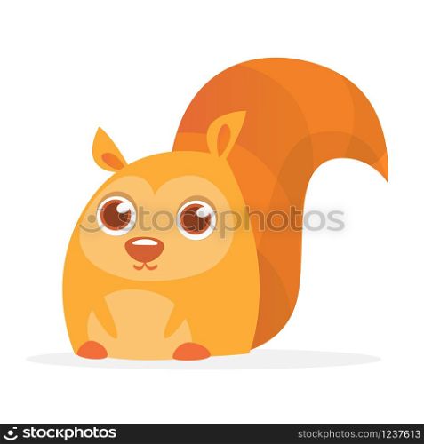 Red Squirrel Vector Illustration. Cartoon squirrel character