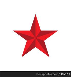 Red star logo vector isolated on white background