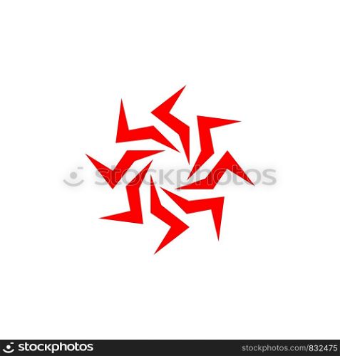 Red star movement logo template Illustration Design. Vector EPS 10.