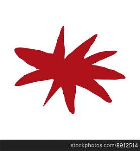 Red star. Vector icon isolated on a white background.. Red star icon isolated on a white background.