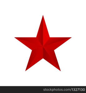 Red star. Vector isolated illustration. Communism design element. EPS 10