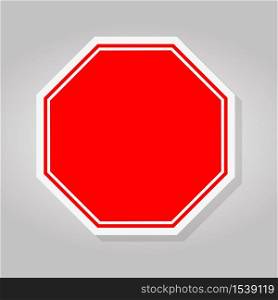 Red Stop Sign Isolate On White Background,Vector Illustration