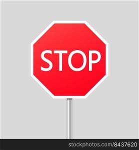 Red stop sign. Vector illustration. stock image. EPS 10.. Red stop sign. Vector illustration. stock image. 