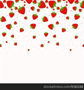 Red strawberry pattern with star in white background
