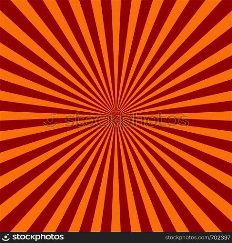 Red Sun rays background in flat design. Eps10. Red Sun rays background in flat design