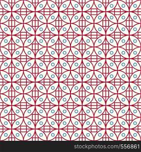 Red sweet circle and square on pastel background. Abstract seamless pattern style for modern or abstract design.