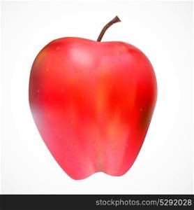Red Sweet Tasty Apple Vector Illustration. EPS10. Sweet Tasty Apple Vector Illustration.