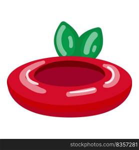 Red swim ring icon cartoon vector. Summer float. Pool rubber. Red swim ring icon cartoon vector. Summer float