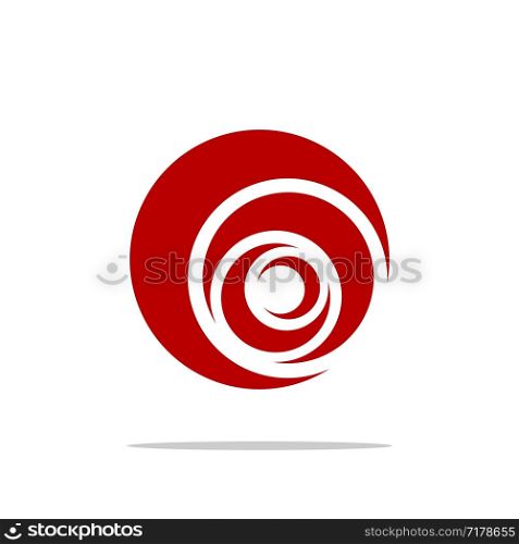 Red Swoosh Rose Logo Template Illustration Design. Vector EPS 10.