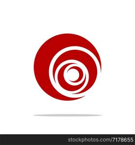 Red Swoosh Rose Logo Template Illustration Design. Vector EPS 10.