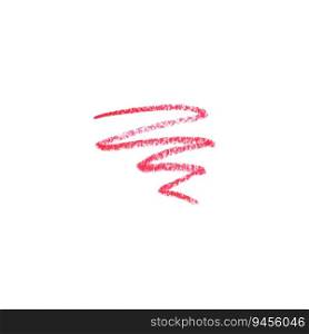 red textured Lip pencils drawing stroke. Vector cosmetics s&le. Lip pencil smudge strokes. Vector crayon concept. Cosmetics vector stroke.. red textured Lip pencils drawing stroke. Vector cosmetics s&le.