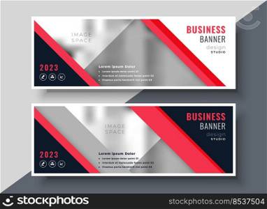 red theme business banner or presentation template design