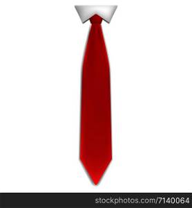 Red tie icon. Realistic illustration of red tie vector icon for web design isolated on white background. Red tie icon, realistic style
