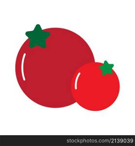 Red tomatoes icon. Two signs. Big and small. Fresh vegetables. Cartoon design. Vector illustration. Stock image. EPS 10.. Red tomatoes icon. Two signs. Big and small. Fresh vegetables. Cartoon design. Vector illustration. Stock image.