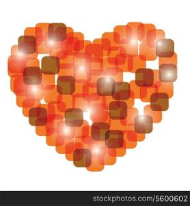 Red valentine heart. vector illustration