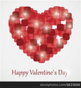 Red valentine heart. Vector illustration. EPS 10.