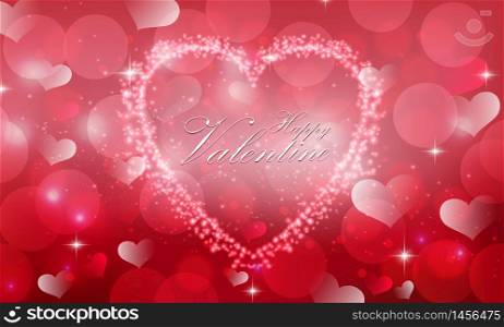 Red Valentine with background a heart concept.vector