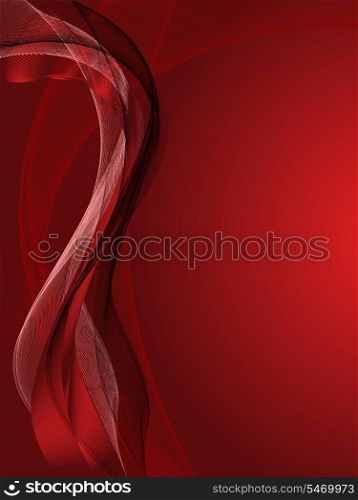Red vector Background with abstract lines and pattern