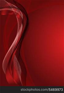 Red vector Background with abstract lines and pattern