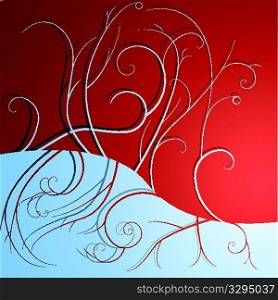 red vector christmas background - can be used for card