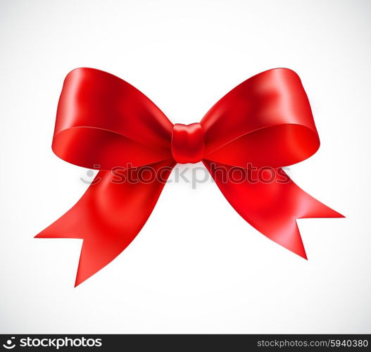 Red vector gift bow. Vector illustration . Red vector gift bow. Vector illustration EPS10