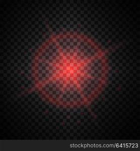 Red vector glow light effect.