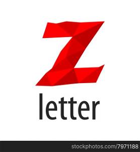 Red vector logo creative letter Z