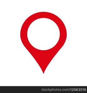 red vector map pin location pointer