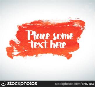 Red Vector watercolor background with place for your text
