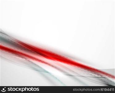 Red wave abstract background. Red blurred smooth wave on white background. Vector corporate identity design