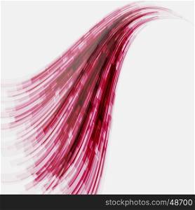 Red wave element for design, stock vector