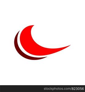 Red Wave Swoosh Logo Template Illustration Design. Vector EPS 10.