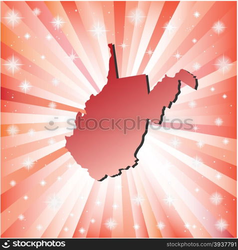 Red West Virginia. Vector illustration