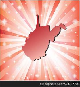 Red West Virginia. Vector illustration