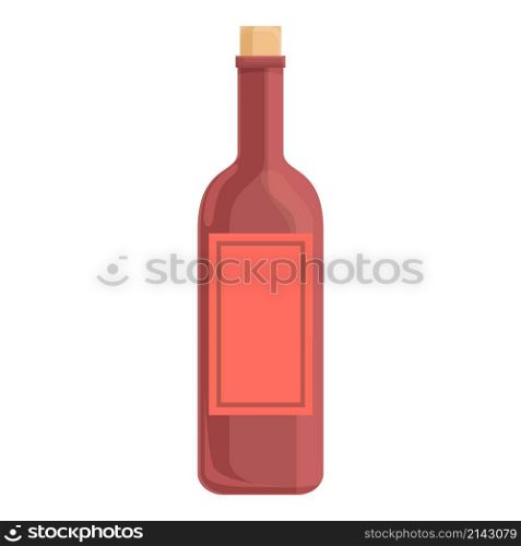 Red wine bottle icon cartoon vector. Aperitif party. Alcohol drink. Red wine bottle icon cartoon vector. Aperitif party