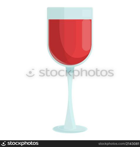 Red wine glass icon cartoon vector. Alcohol cocktail. Party drink. Red wine glass icon cartoon vector. Alcohol cocktail