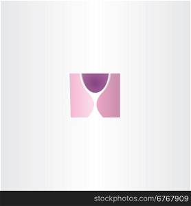 red wine glass logo purple icon label