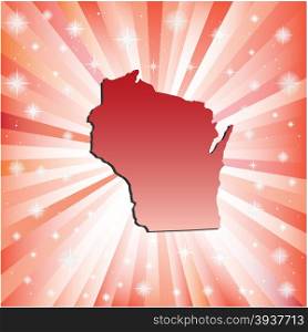 Red Wisconsin. Vector illustration