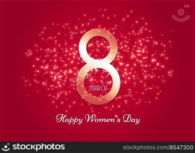 red women’s day background with sparkle effect