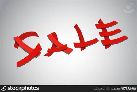 red word sale original letters discount promo text vector illustration