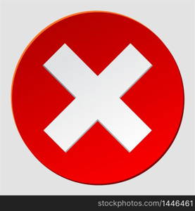 Red x cross mark icon. Cancel flat symbol in circle for website. vector eps10. Red x cross mark icon. Cancel flat symbol in circle for website. vector