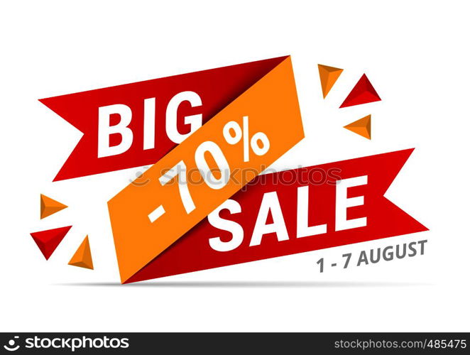 Red - yellow big sale banner, vector eps10 illustration. Big Sale Banner