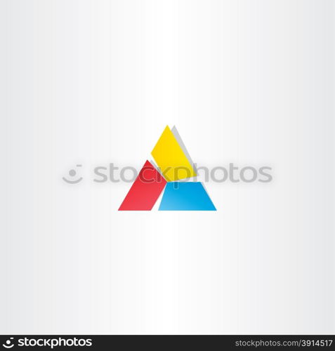 red yellow blue triangle business logo design