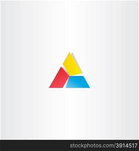 red yellow blue triangle business logo design