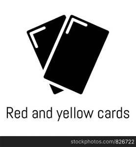 Red yellow card icon. Simple illustration of red yellow card vector icon for web. Red yellow card icon, simple black style
