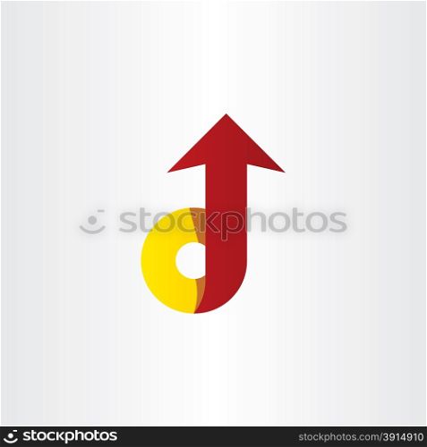 red yellow letter d arrow icon symbol design