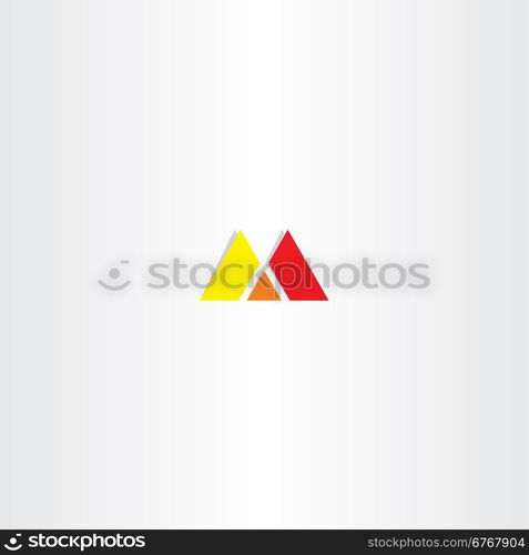 red yellow letter m logo sign emblem design