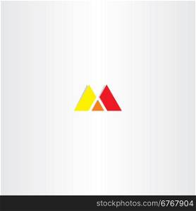 red yellow letter m logo sign emblem design